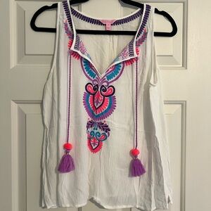 Lilly Pulitzer Embroidered Tank Too